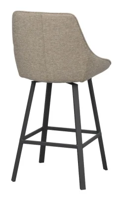 Rowico Alison baarijakkara tumma beige, mustat metallijalat
