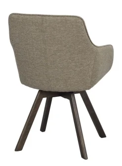Rowico Alison nojatuoli tumma beige, ruskea tammi jalka