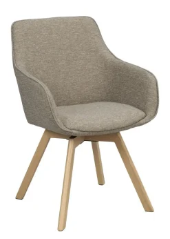 Rowico Alison nojatuoli tumma beige, tammi jalka