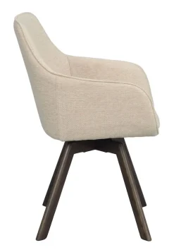 Rowico Alison nojatuoli vaalea beige, ruskea tammi jalka