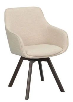 Rowico Alison nojatuoli vaalea beige, ruskea tammi jalka