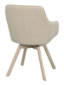 Rowico Alison nojatuoli vaalea beige, valkopesty tammi jalka