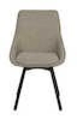 Rowico Alison tuoli tumma beige, mustat metallijalat
