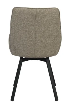 Rowico Alison tuoli tumma beige, mustat metallijalat