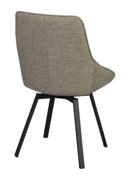 Rowico Alison tuoli tumma beige, mustat metallijalat