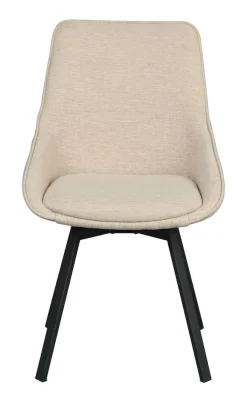 Rowico Alison tuoli vaalea beige, mustat metallijalat
