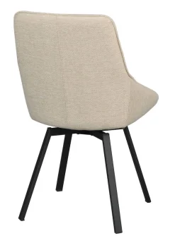 Rowico Alison tuoli vaalea beige, mustat metallijalat