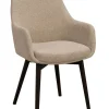 Rowico Denley käsinojatuoli, beige/ruskea tammi