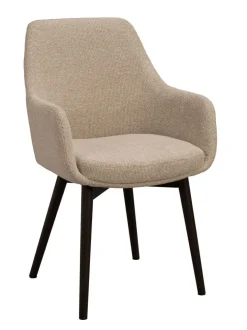 Rowico Denley käsinojatuoli, beige/ruskea tammi