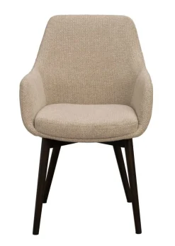 Rowico Denley käsinojatuoli, beige/ruskea tammi