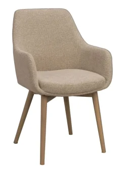 Rowico Denley käsinojatuoli, beige/valkopesty tammi