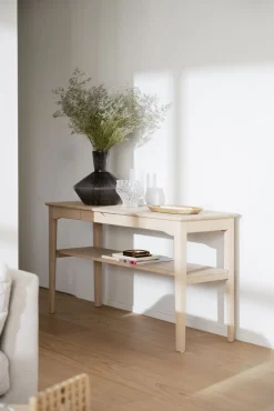 Rowico Markham konsolipöytä 140cm, valkopesty tammi