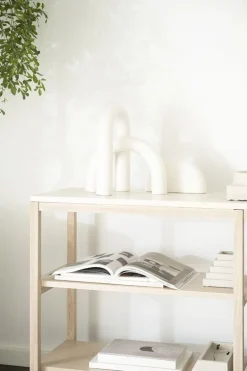 Rowico Orwel sivupöytä, beige/valkopesty