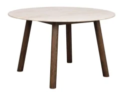 Rowico Taransay ruokapöyta Ø125cm, beige/ruskea