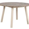 Rowico Taransay ruokapöytä Ø125cm, ruskea/valkopesty