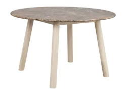 Rowico Taransay ruokapöytä Ø125cm, ruskea/valkopesty