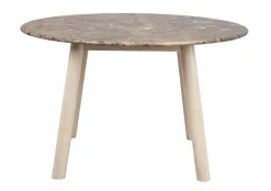 Rowico Taransay ruokapöytä Ø125cm, ruskea/valkopesty