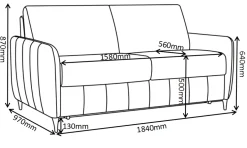 Salla vuodesohva 140 cm vuoteella