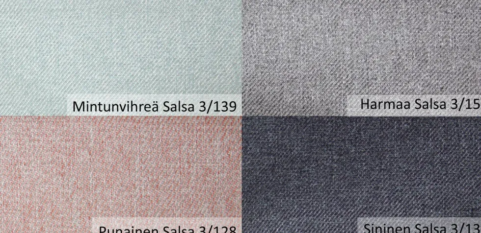 Sara 3-istuttava sohva, eri värejä