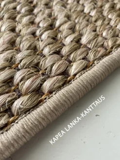 Sisal matto tigra, Sora, mittojen mukaan
