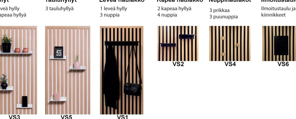 Sointu Sisustuspaneeli 150, tammi/musta
