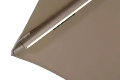 Solar LED riippuva aurinkovarjo 350 cm, hiekan väri