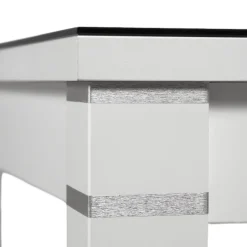 Tähkä ruokapöytä 180x95 valkoinen lasikannella