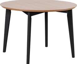 Touko ruokapöytä pyöreä 110cm, musta/tammi