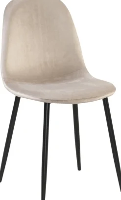 Trendi ruokapöydän tuoli, beige sametti