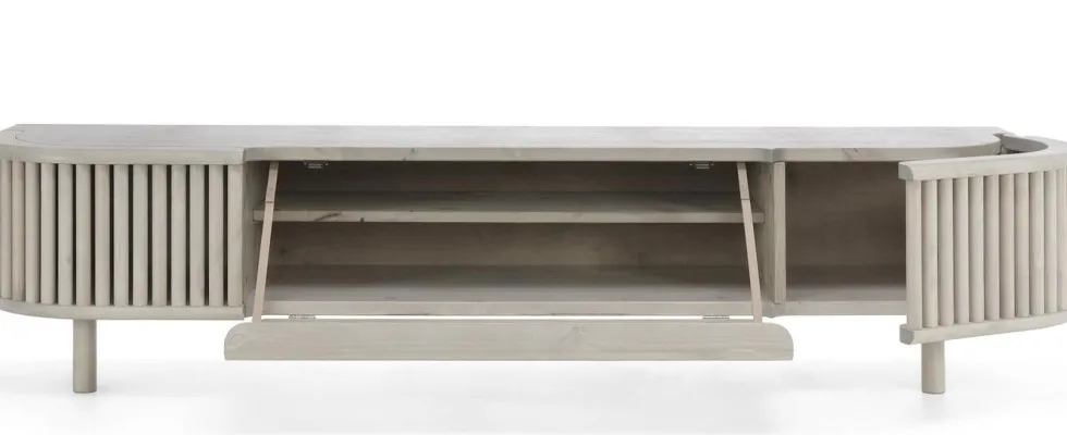 Tyyni TV-taso 195cm rimaovilla, vaalea