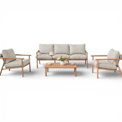 Vanamo terassin sohvasetti 3+1+1 beige