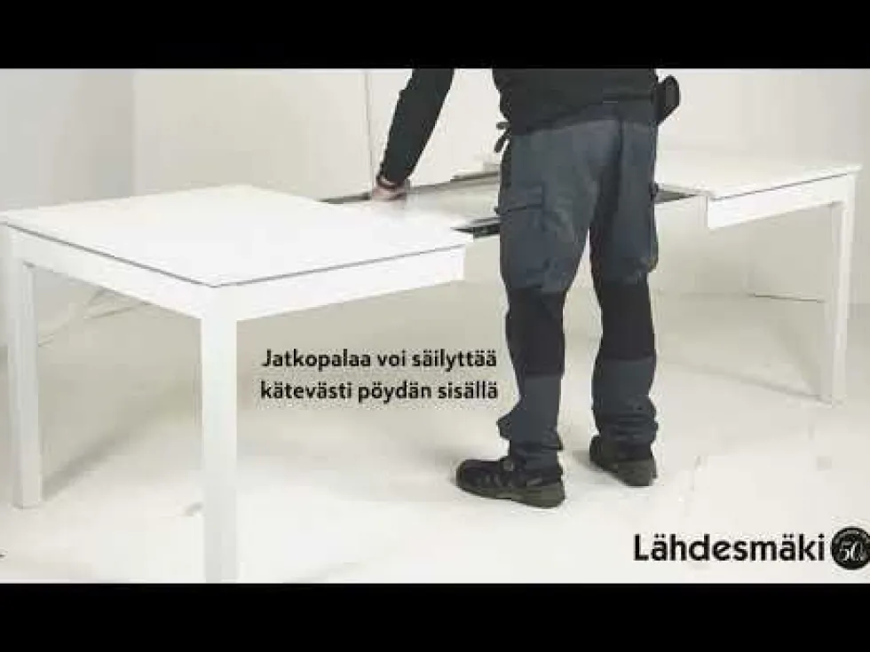 Vilja-Kanerva ruokaryhmä jatkopöydällä, koivu-valkoinen