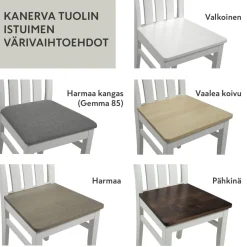 Vilja-Kanerva ruokaryhmä kuudelle, valkoinen