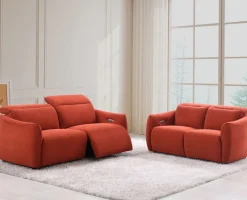 Zoe 3+2 sohvakalusto sähkömekanismeilla, punainen