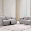 Zoe 3+2 sohvakalusto sähkömekanismeilla, vaalea
